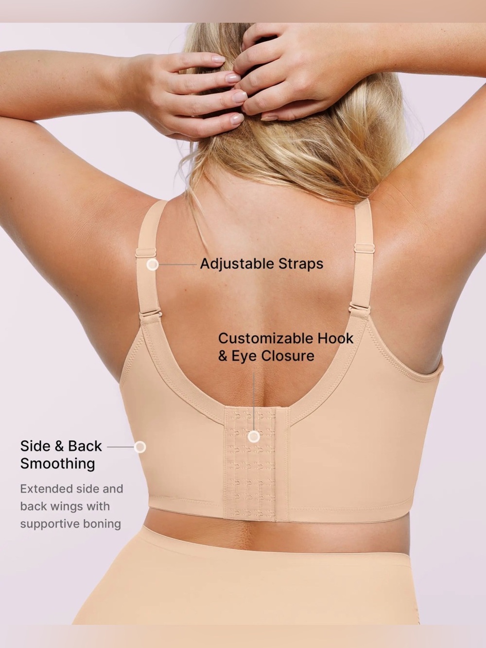SHAPELLX Bare Essentials™ AirSlim® Back Smoothing Underwire Push-Up Bra - Picture 3 of 8